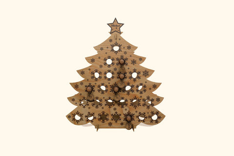 Wine Christmas Advent Calendar Template, Laser Cut Files SVG LaserCutano 