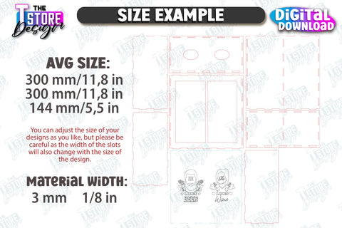 Wine Cork Boxes Laser Cut Bundle | Beer Bottle Caps Box | Cork Collectors | Wine Lovers | CNC Files SVG The T Store Design 