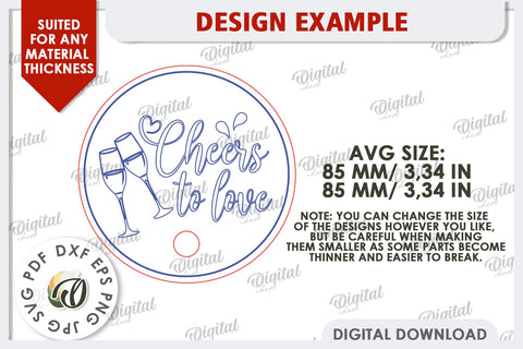 Wine Glass Covers Laser Cut Bundle. Wine Glass Design SVG SVG Evgenyia Guschina 