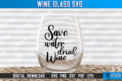 Wine Glass SVG Design | Alcohol SVG Quotes | Glass SVG Quotes v.1 SVG Fly Design 
