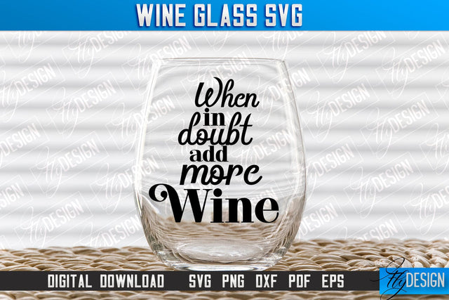 Wine Glass SVG Design | Alcohol SVG Quotes | Glass SVG Quotes v.1 SVG Fly Design 