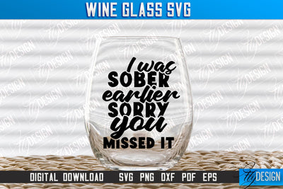 Wine Glass SVG Design | Alcohol SVG Quotes | Glass SVG Quotes v.1 SVG Fly Design 