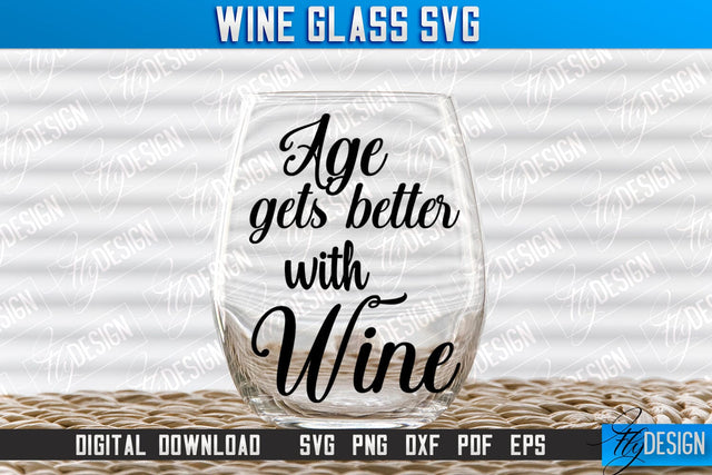 Wine Glass SVG Design | Alcohol SVG Quotes | Glass SVG Quotes v.1 SVG Fly Design 