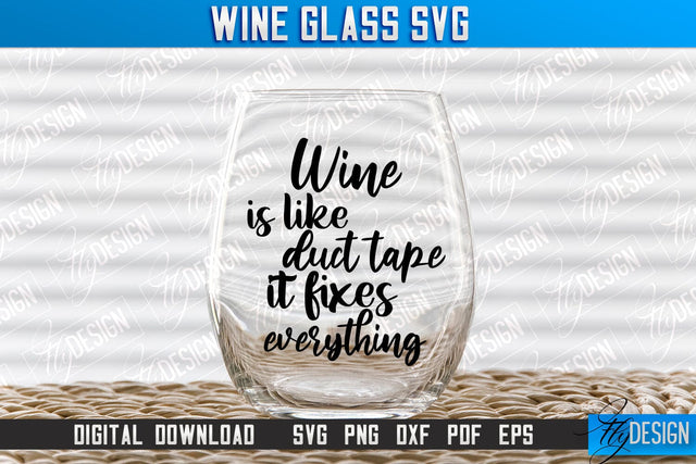 Wine Glass SVG Design | Alcohol SVG Quotes | Glass SVG Quotes v.1 SVG Fly Design 