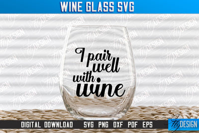 Wine Glass SVG Design | Alcohol SVG Quotes | Glass SVG Quotes v.1 SVG Fly Design 