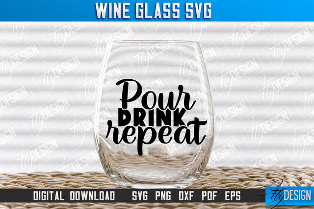 Wine Glass SVG Design | Alcohol SVG Quotes | Glass SVG Quotes v.1 SVG Fly Design 