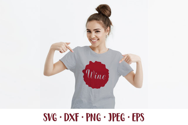 Wine hand lettered SVG. Wine stain. Shirt design SVG LaBelezoka 