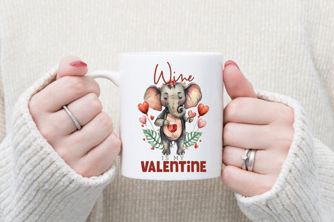 Wine is My Valentine PNG Sublimation Sublimation CraftLabSVG 