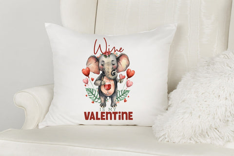 Wine is My Valentine PNG Sublimation Sublimation CraftLabSVG 
