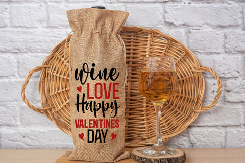 Wine love happy valentines Svg Design SVG Regulrcrative 