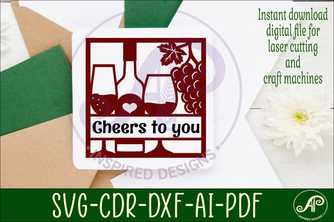 Wine lovers themed named wall sign or card topper SVG APInspireddesigns 