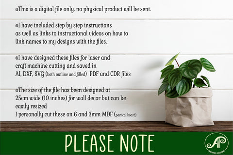 Wine name sign svg laser cut template SVG APInspireddesigns 