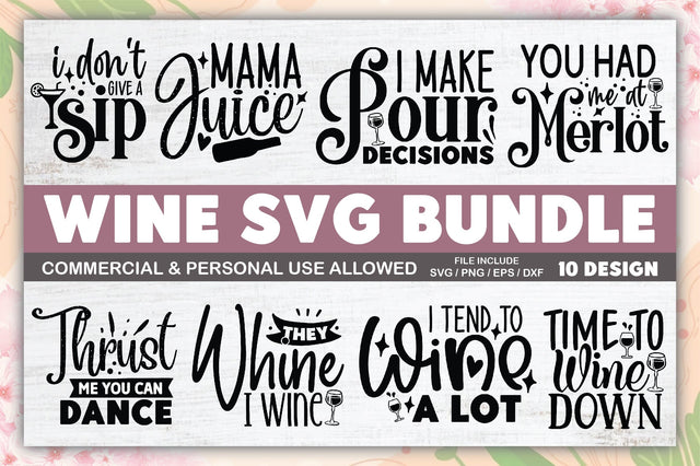 Wine SVG Bundle SVG Ariyan 