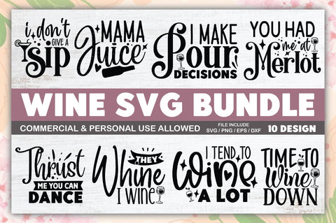 Wine SVG Bundle SVG Ariyan 