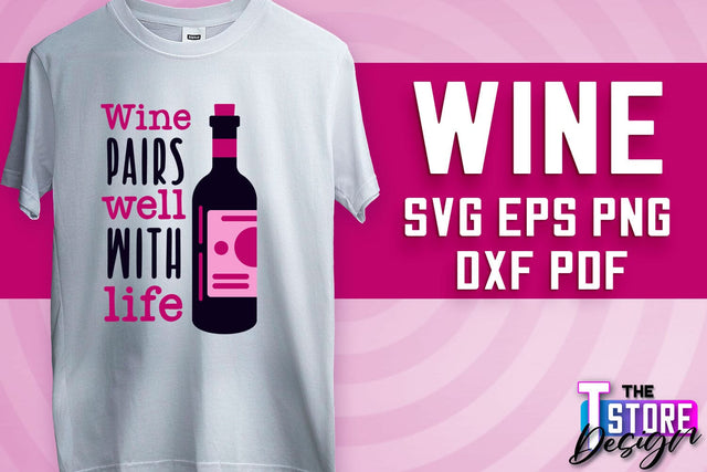 Wine SVG Design | Alcohol SVG Quotes | Party SVG Quotes v.1 SVG The T Store Design 