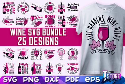 Wine SVG Design | Alcohol SVG Quotes | Party SVG Quotes v.1 SVG The T Store Design 