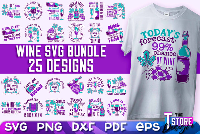 Wine SVG Design | Alcohol SVG Quotes | Party SVG Quotes v.2 SVG The T Store Design 