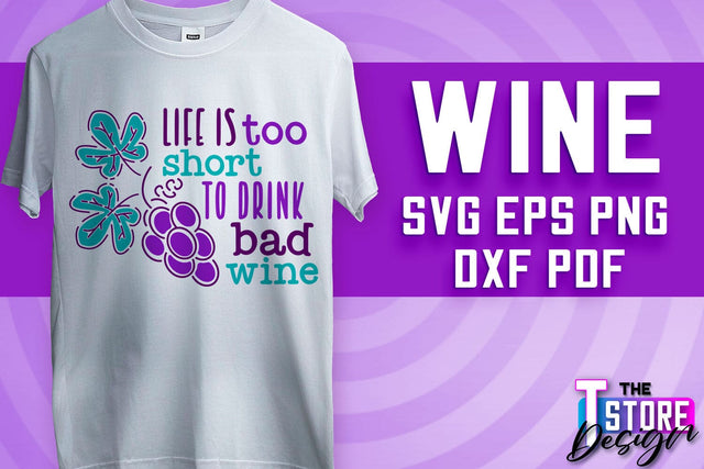 Wine SVG Design | Alcohol SVG Quotes | Party SVG Quotes v.2 SVG The T Store Design 