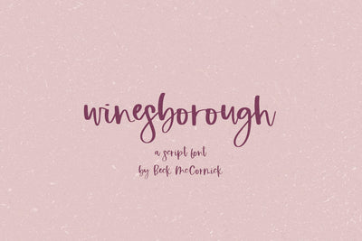 Winesborough Script Font Beck McCormick 