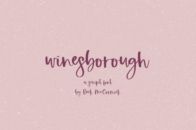 Winesborough Script Font Beck McCormick 