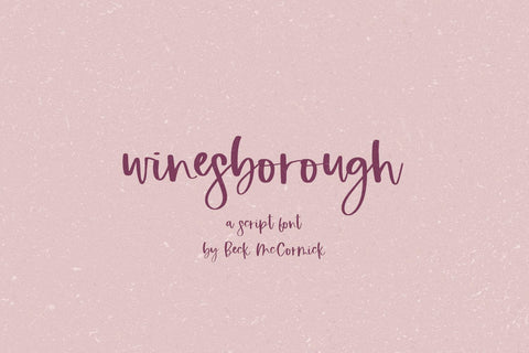 Winesborough Script Font Beck McCormick 