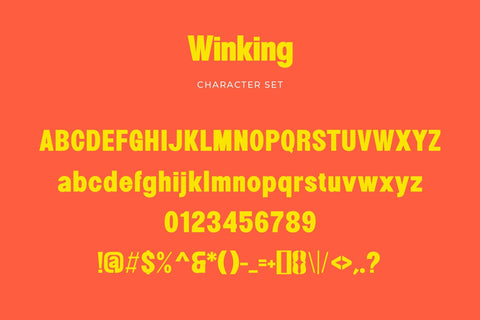 Winking - Modern Sans Serif Font studioalmeera 