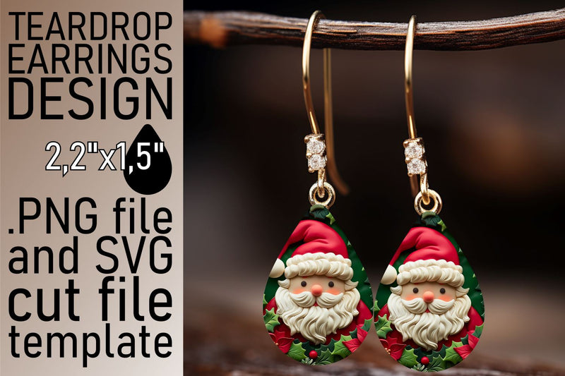 Winter 3D Santa Tumbler Wrap | 20oz Holiday Design Sublimation afrosvg 