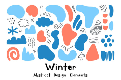 Winter Abstract Design Elements Sublimation Rin Green 