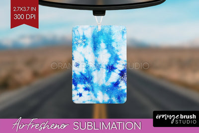 Winter Air Freshener PNG - Tie Dye Car Freshener Sublimation Sublimation OrangeBrushStudio 