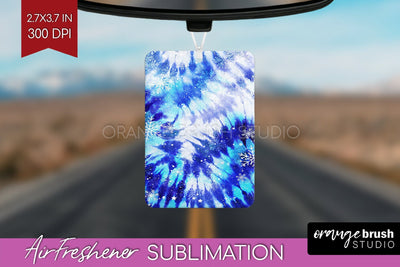 Winter Air Freshener PNG - Tie Dye Car Freshener Sublimation Sublimation OrangeBrushStudio 