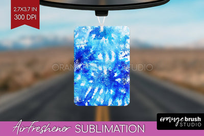 Winter Air Freshener PNG - Tie Dye Car Freshener Sublimation Sublimation OrangeBrushStudio 