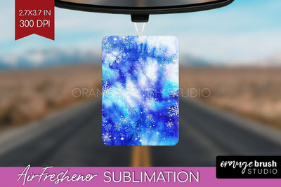 Winter Air Freshener PNG - Tie Dye Car Freshener Sublimation Sublimation OrangeBrushStudio 