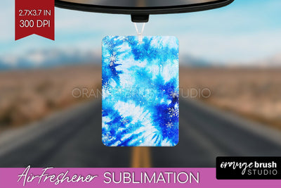 Winter Air Freshener PNG - Tie Dye Car Freshener Sublimation Sublimation OrangeBrushStudio 