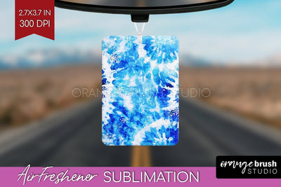 Winter Air Freshener PNG - Tie Dye Car Freshener Sublimation Sublimation OrangeBrushStudio 