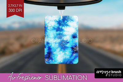 Winter Air Freshener PNG - Tie Dye Car Freshener Sublimation Sublimation OrangeBrushStudio 