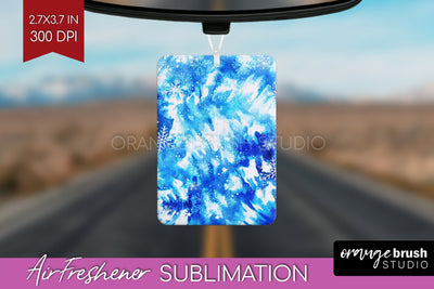 Winter Air Freshener PNG - Tie Dye Car Freshener Sublimation Sublimation OrangeBrushStudio 