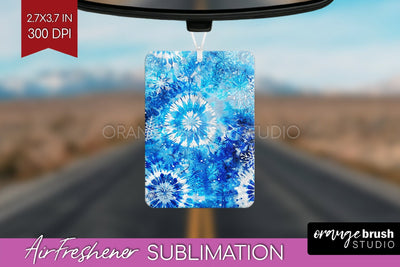 Winter Air Freshener PNG - Tie Dye Car Freshener Sublimation Sublimation OrangeBrushStudio 