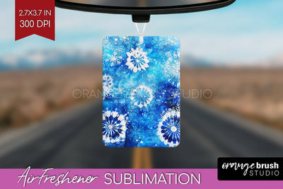 Winter Air Freshener PNG - Tie Dye Car Freshener Sublimation Sublimation OrangeBrushStudio 
