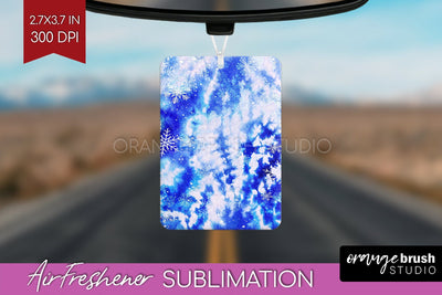 Winter Air Freshener PNG - Tie Dye Car Freshener Sublimation Sublimation OrangeBrushStudio 