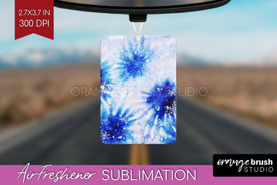 Winter Air Freshener PNG - Tie Dye Car Freshener Sublimation Sublimation OrangeBrushStudio 