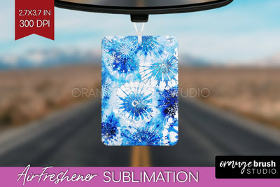 Winter Air Freshener PNG - Tie Dye Car Freshener Sublimation Sublimation OrangeBrushStudio 