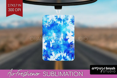 Winter Air Freshener PNG - Tie Dye Car Freshener Sublimation Sublimation OrangeBrushStudio 