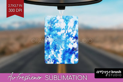 Winter Air Freshener PNG - Tie Dye Car Freshener Sublimation Sublimation OrangeBrushStudio 