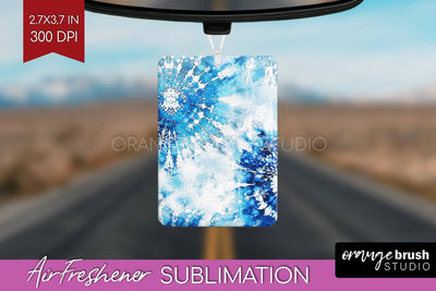 Winter Air Freshener PNG - Tie Dye Car Freshener Sublimation Sublimation OrangeBrushStudio 