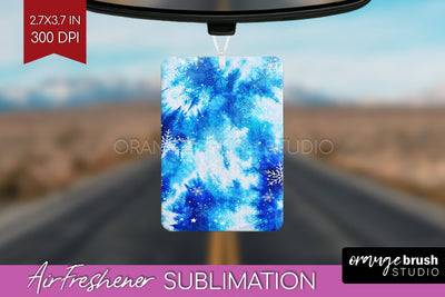 Winter Air Freshener PNG - Tie Dye Car Freshener Sublimation Sublimation OrangeBrushStudio 