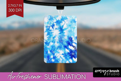 Winter Air Freshener PNG - Tie Dye Car Freshener Sublimation Sublimation OrangeBrushStudio 