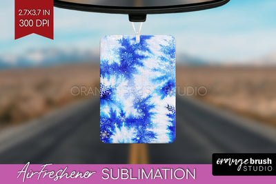 Winter Air Freshener PNG - Tie Dye Car Freshener Sublimation Sublimation OrangeBrushStudio 
