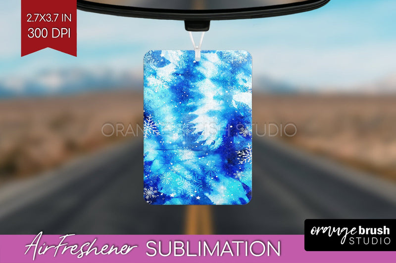 Winter Air Freshener PNG - Tie Dye Car Freshener Sublimation Sublimation OrangeBrushStudio 