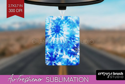 Winter Air Freshener PNG - Tie Dye Car Freshener Sublimation Sublimation OrangeBrushStudio 