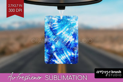 Winter Air Freshener PNG - Tie Dye Car Freshener Sublimation Sublimation OrangeBrushStudio 